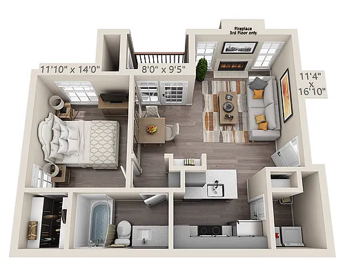 Floor plan Plan A1B