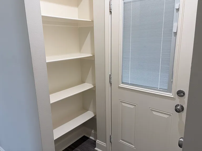 Storage by side door