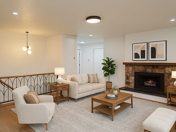 Staged living room