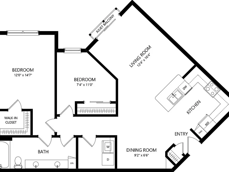 A-B2S floor plan Residences at The Triangle