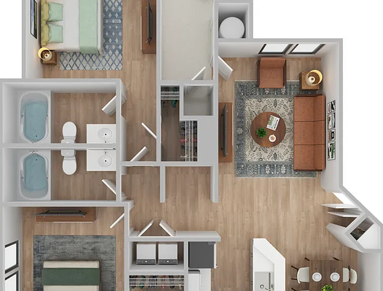 2 Bedroom | 2 Bath | 1044 SF | Renovated 2 Bedroom | 2 Bath | 1044 SF | Renovated