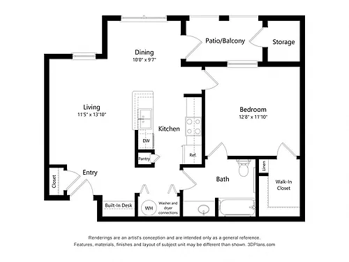 Floor plan One Bedroom