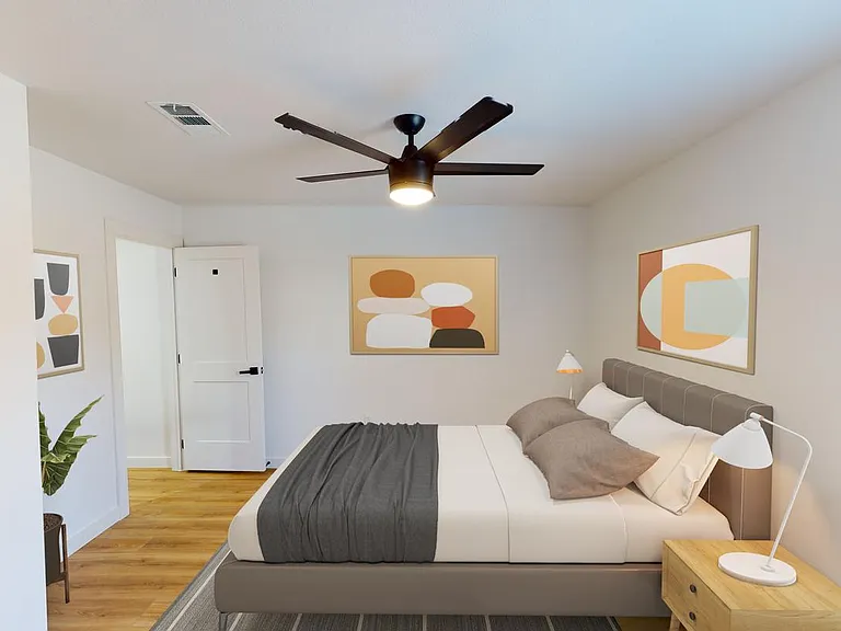 Bedroom 2. This image shows a virtually furnished space. Bedrooms come unfurnished.