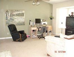 Living room with vaulted ceiling