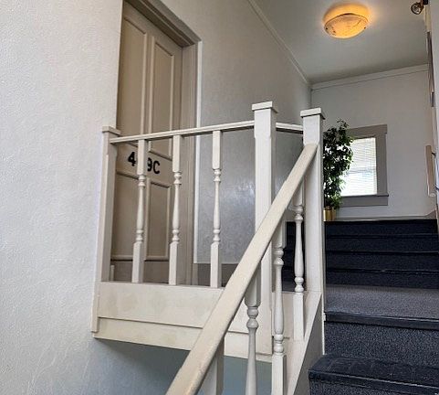 Stairwell leading to Apt C