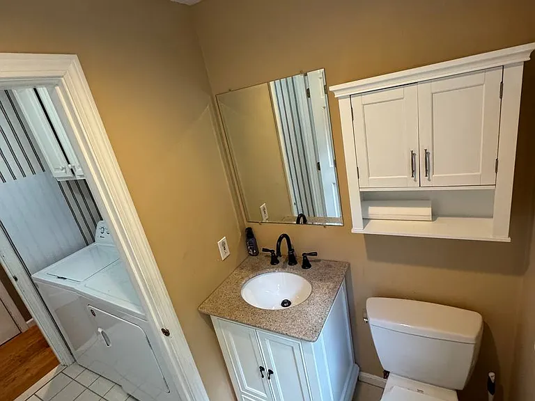 downstairs bathroom and laundry
