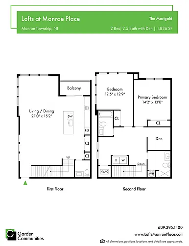Floor plan $2.07/sq.ft. - The Marigold