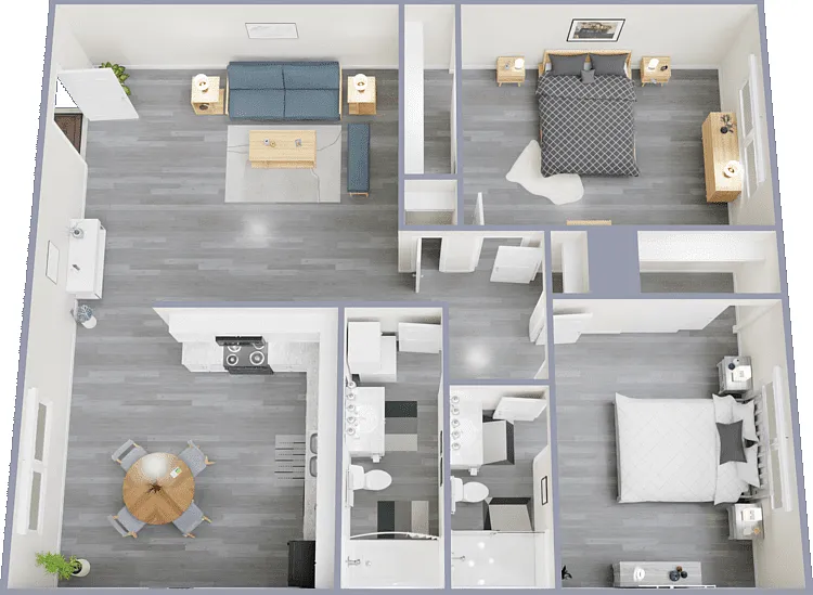 2x2 Floorplan Diagram