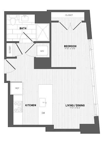 Floor plan Convertible Studio-A-2