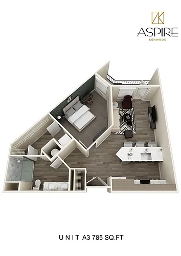 Floor plan One Bedroom