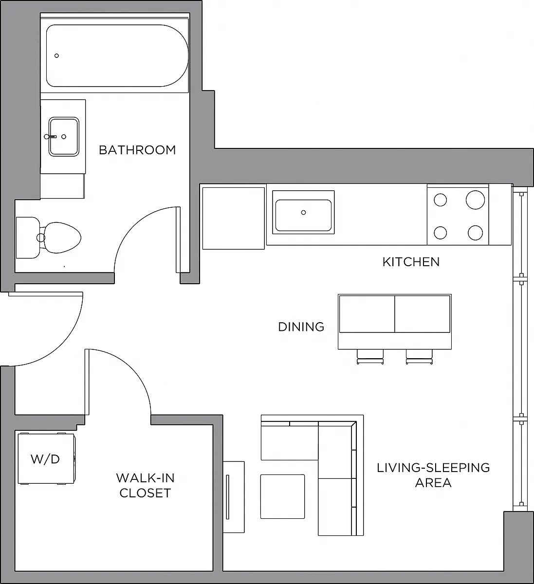 Floor plan Studio-475