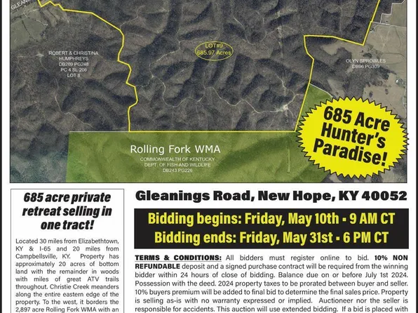 0 Gleanings Rd, New Hope, KY 40052