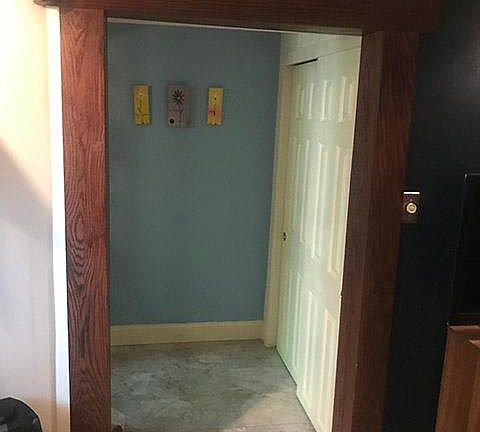 Another view of the front entrance/hall and closet.
