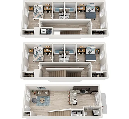 Floor plan 4x4.5 Townhome - Platinum