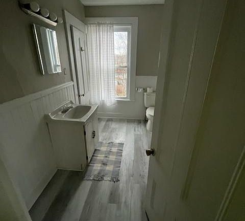 Large bathroom with river views