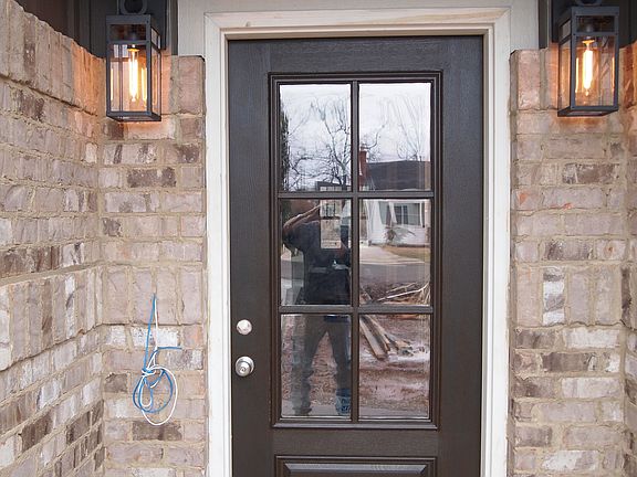 Front entrance.  Progressing