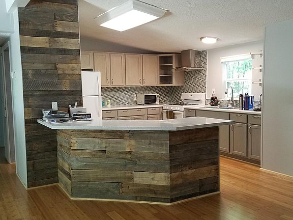 Central living, dining, kitchen area