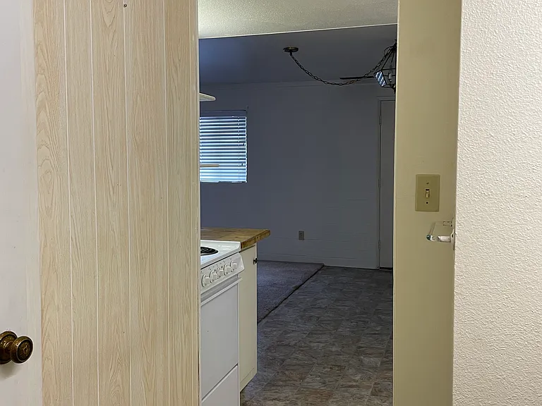 from the kitchen looking to living room