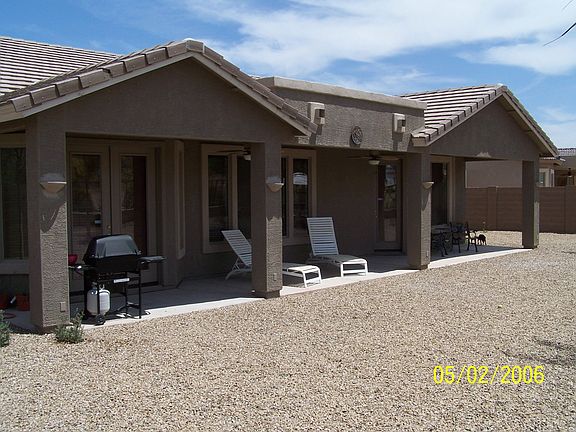 patio extended the length of the home.