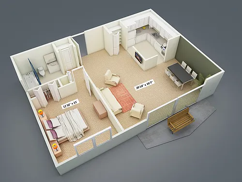 Floor plan One Bedroom