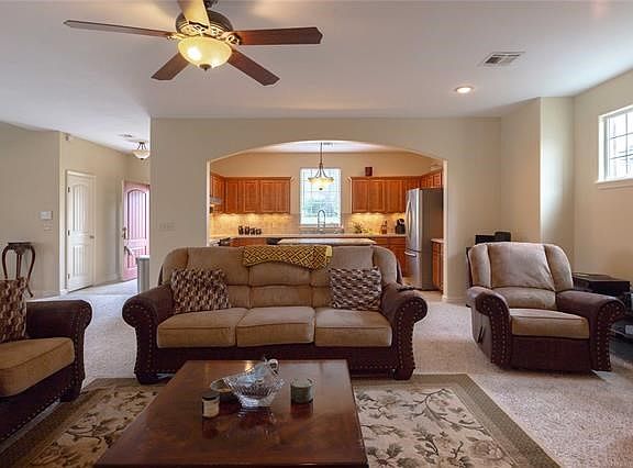 Straight on view of Great Room to Kitchen