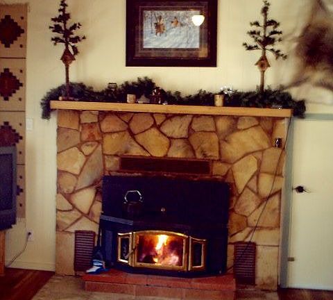 LR Hearth w Lennox woodburning insert