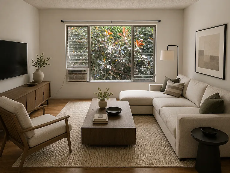 Simulated furniture - apartment is unfurnished