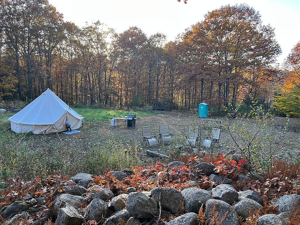 Cleared area of lot