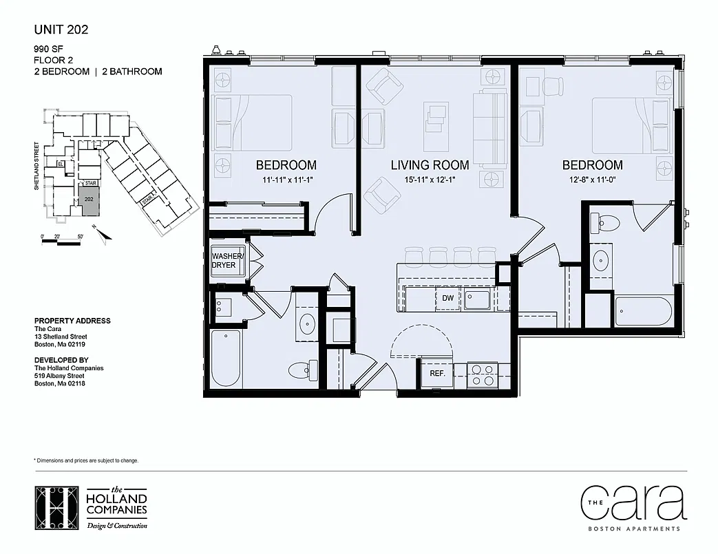 Floor plan 2 Bedroom 2 Bath