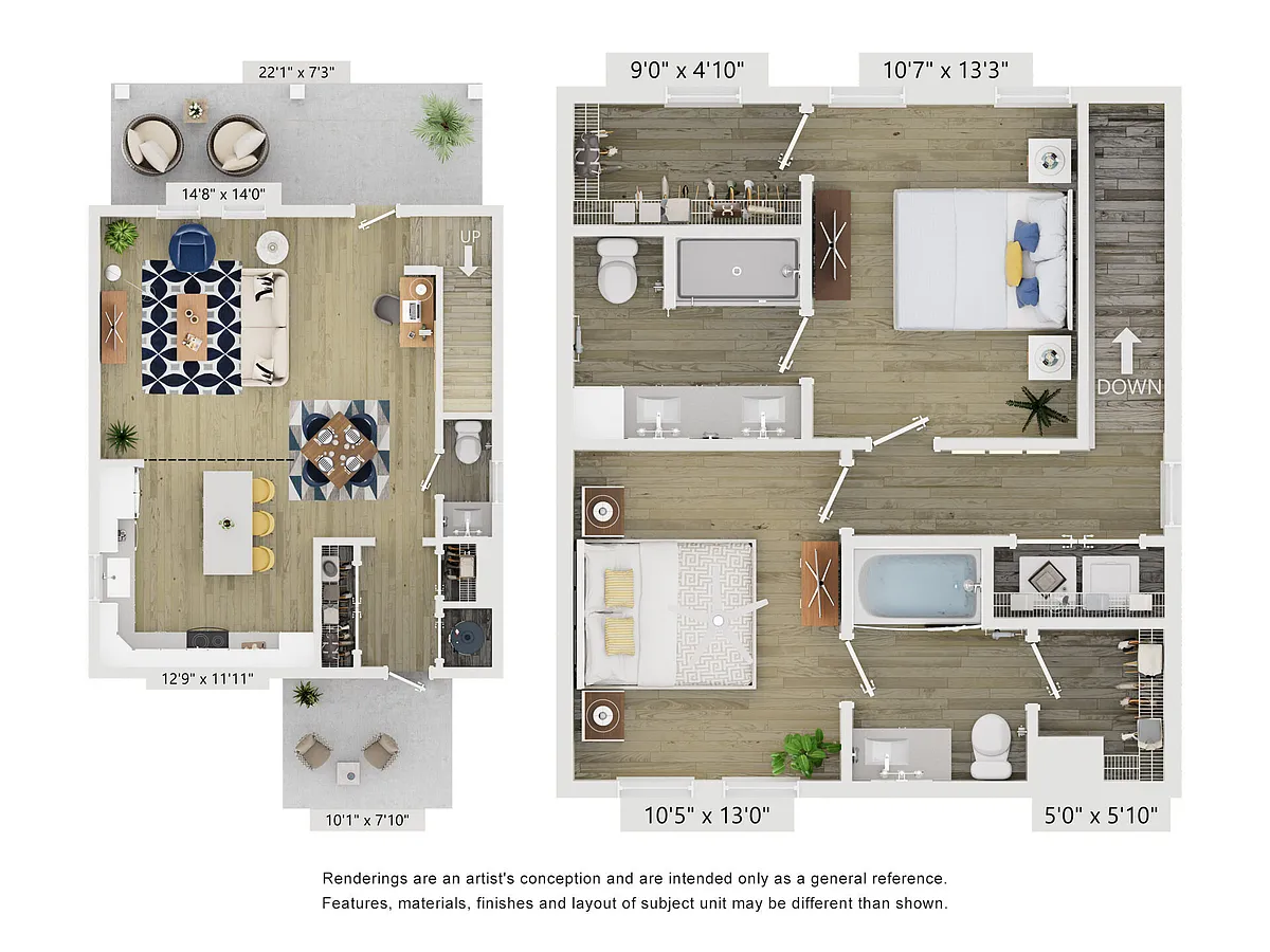 Floor plan Cottage B4