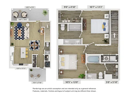 Floor plan Cottage B4
