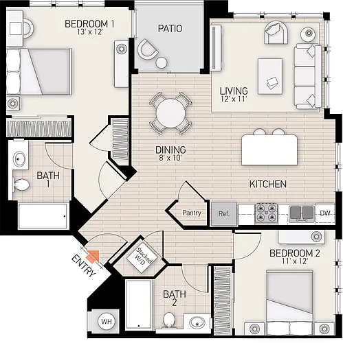 Floor plan River View I - Plan P