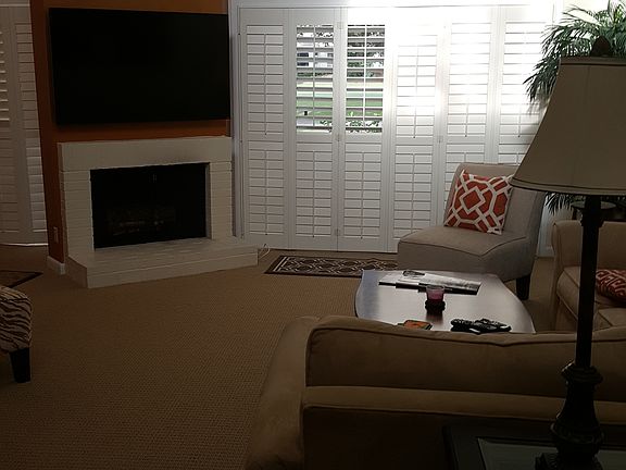 Living room with fireplace