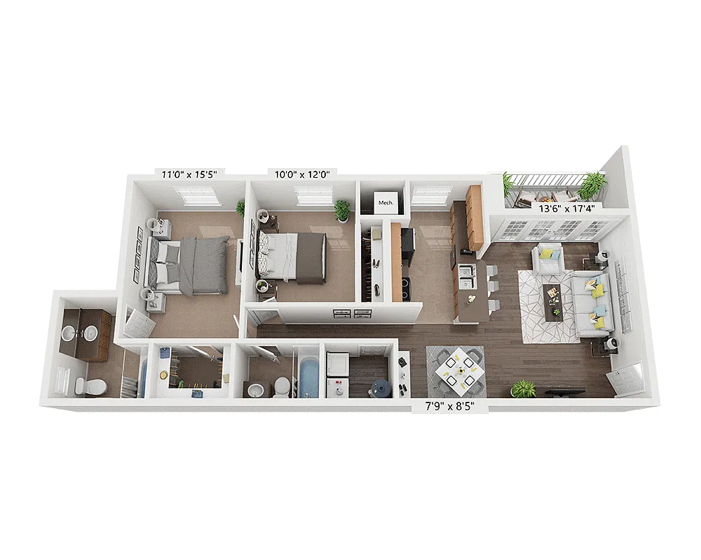 Floor plan Plan B2B