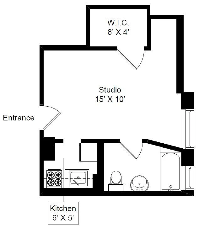 Floor plan Studio 12 Layout