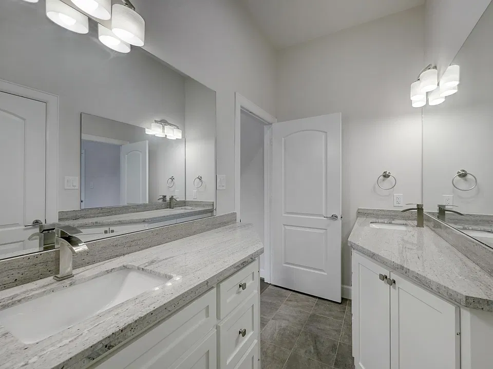 Two sinks with tons of counter space for each!