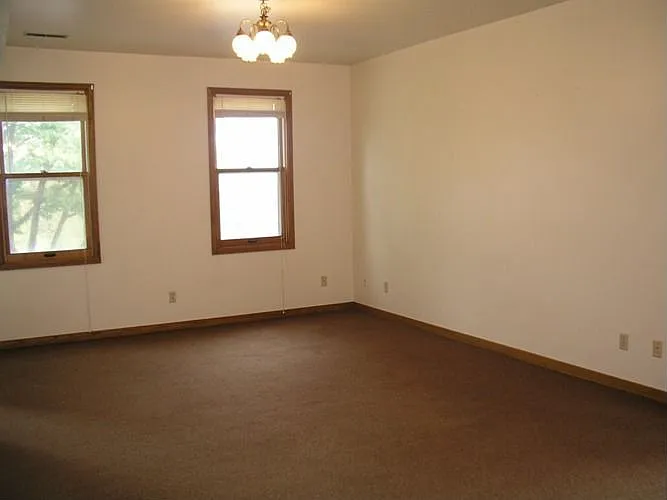 Living room in the upper level unit