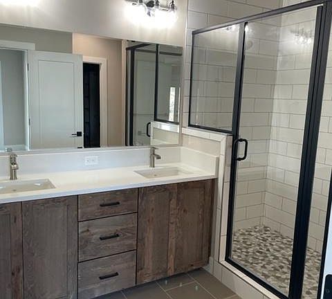 Master bathroom with large shower