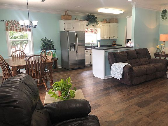 Living, dining, kitchen