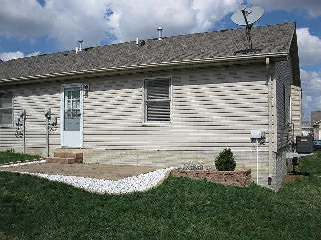 Patio and back yard.