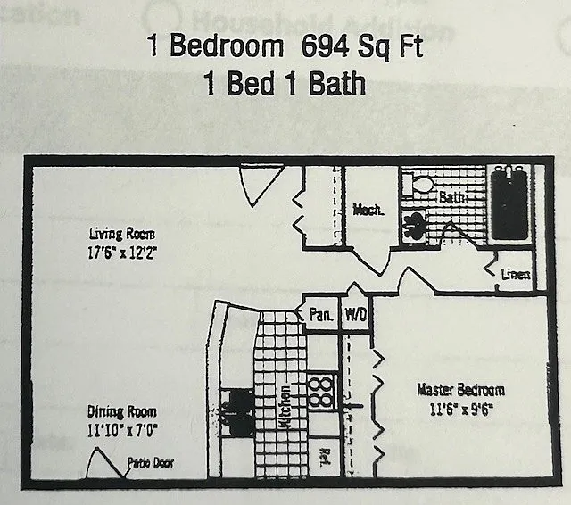Floor plan 1 Bedroom