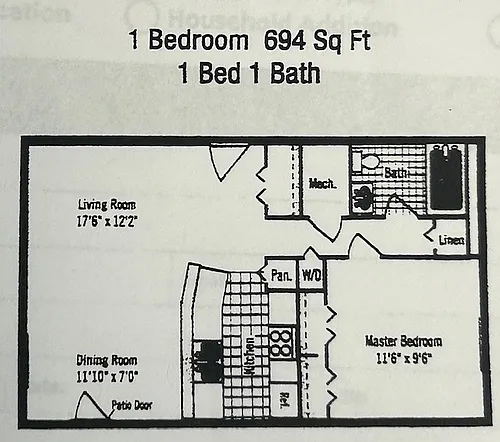 Floor plan 1 Bedroom