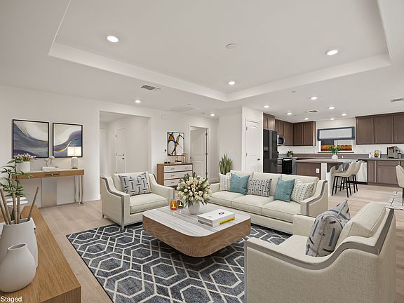 Open Concept Living, Dining, and Kitchen Area