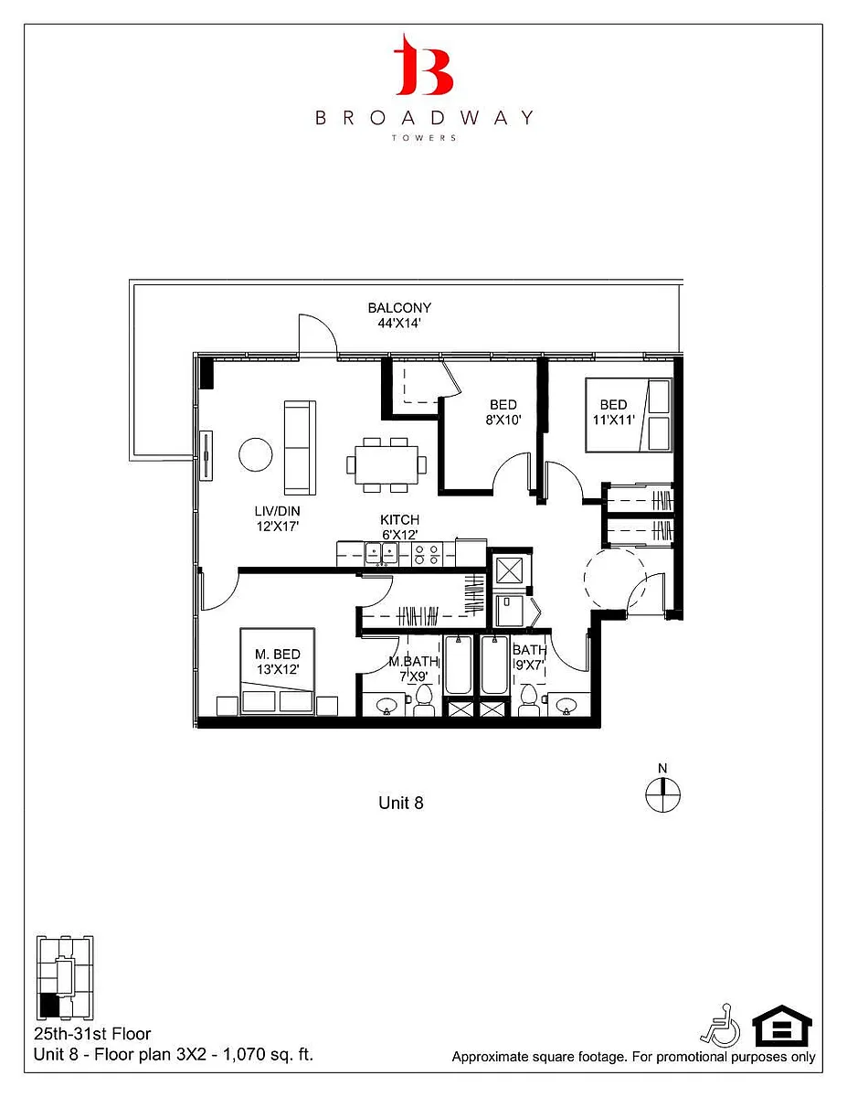 Floor plan Broadway 8 3x2