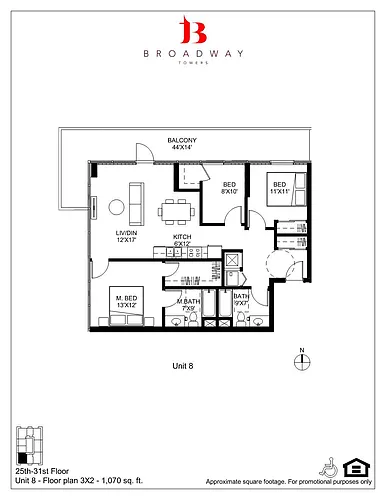 Floor plan Broadway 8 3x2