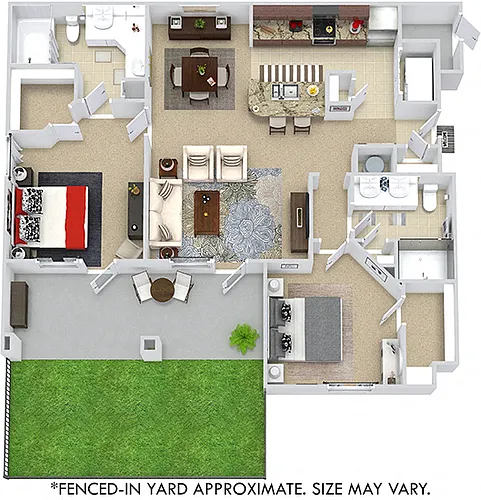Floor plan Barcelona with Fenced-In Yard