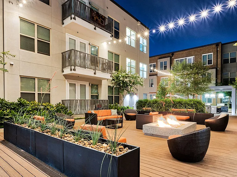 Take advantage of beautiful Dallas nights in the courtyard