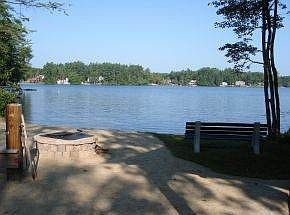 Fire pit and beach area.
