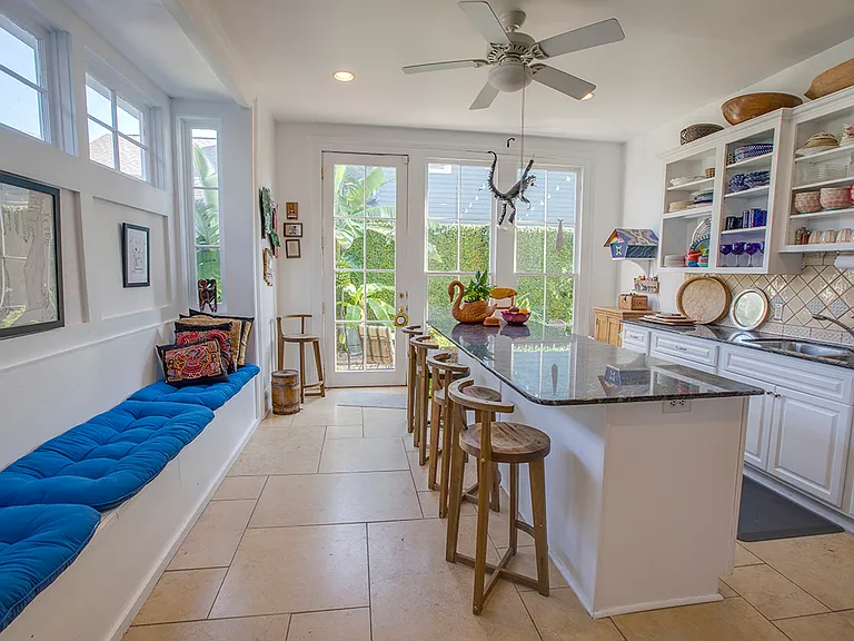 More of the kitchen. Great storage in the long window seat.