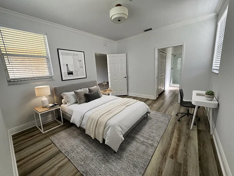 Virtually Staged Primary Bedroom
